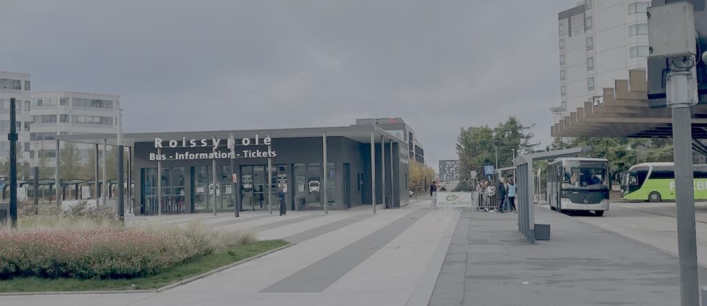 photo trajet navette parc asterix depuis roissy charles de gaules gare routière