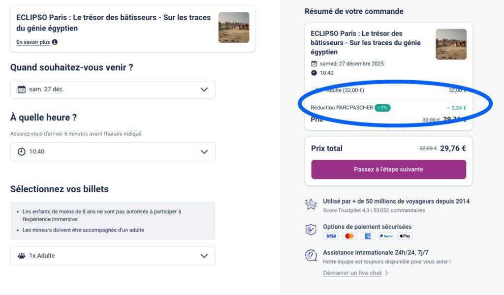 comment utiliser le code promo Eclipso VR 