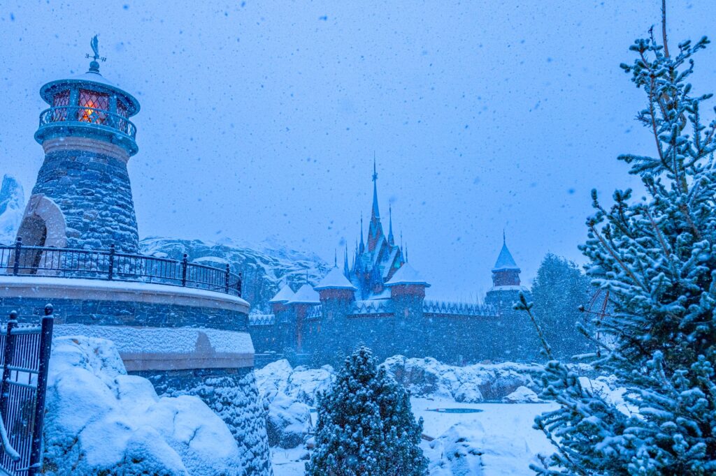 Disneyland Paris sous la neige