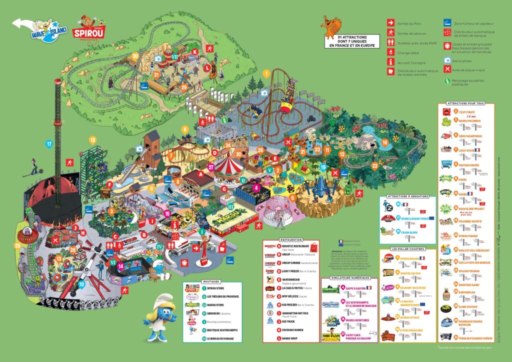 Plan parc spirou