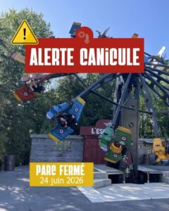 parc Ange Michel fermé pour cause de chaleur et canicule date