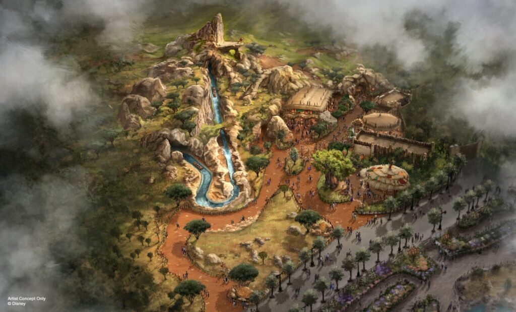 plan attraction et zone Roi Lion Disneyland