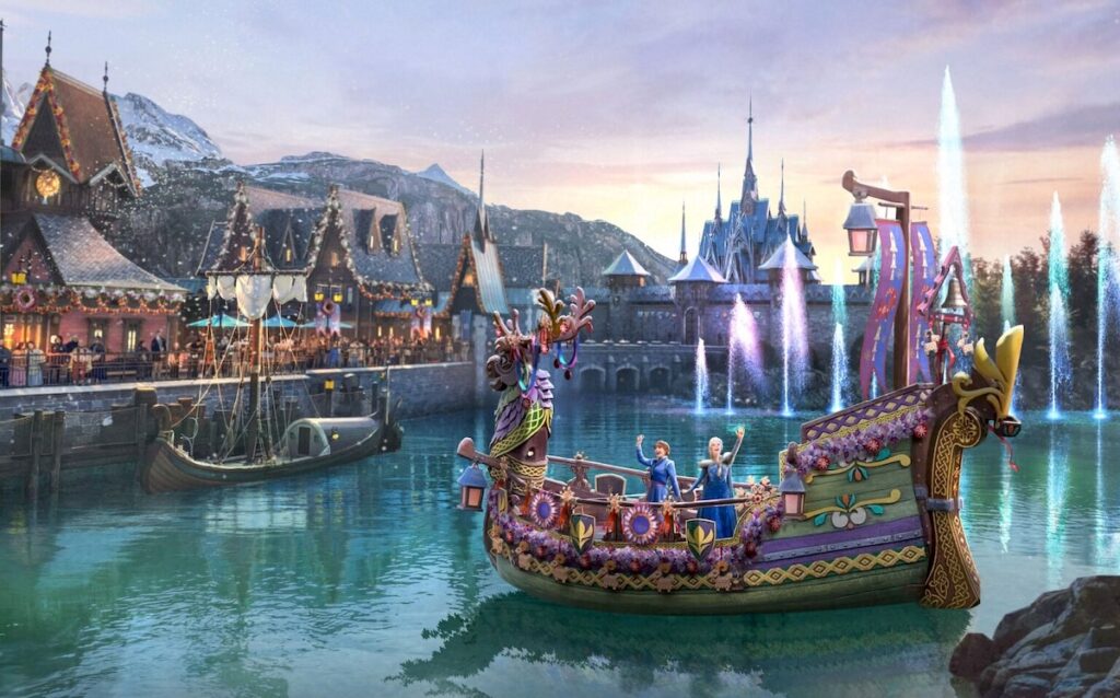 noel disneyland reine des neiges au parc disney adventure world