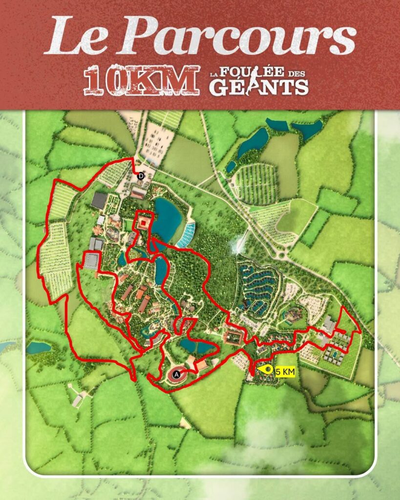 plan trace parcours course cross 10 km foulee des geants puy du fou